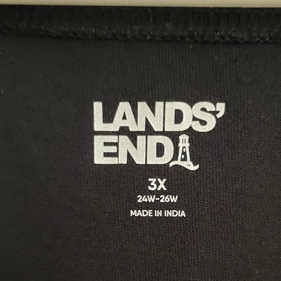 Lands’ End Women’s Black Floral Embroidered Sleeveless Shift Dress sz 3X - Picture 2 of 5